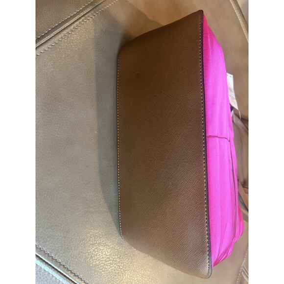 Michael Kors Kempton Raspberry Pink MD Pocket Tote Bag Nylon Medium NEW - Picture 7 of 14